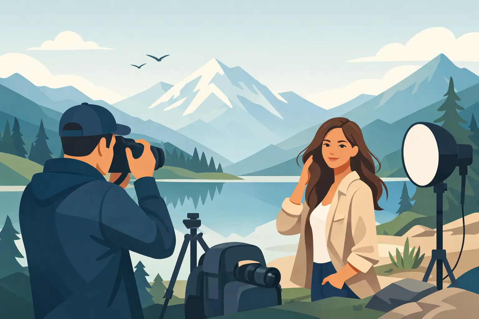 Portrait Shooting in den Bergen planen